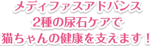 メディファスアドバンス2種の尿石ケアで猫ちゃんの健康を支えます！